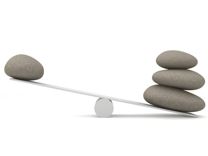 uneven balance with stones