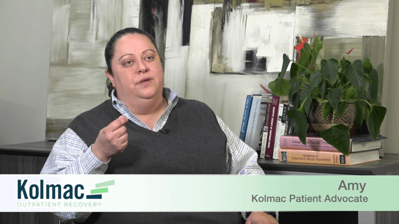 Patient talking about addiction recovery