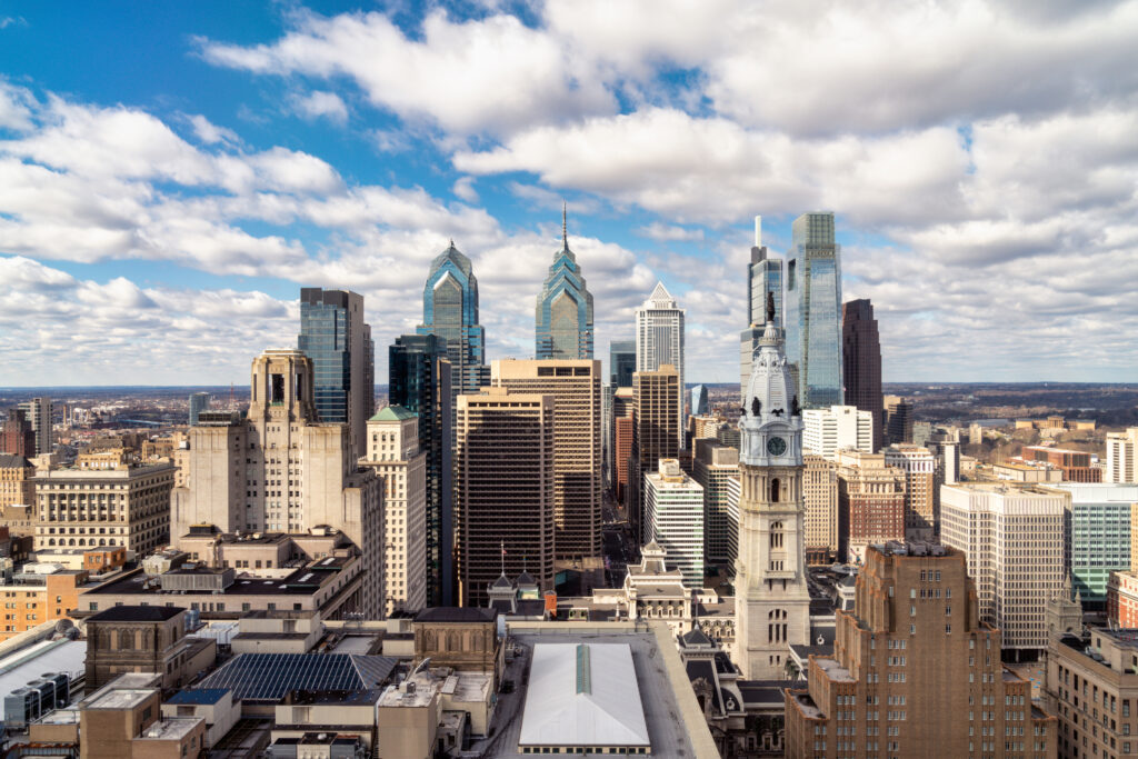 Philadelphia skyline and cityscape